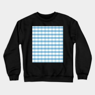 plaid checked pattern vichy tartan sky blue Crewneck Sweatshirt